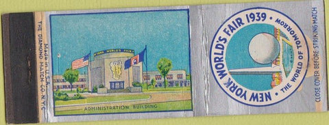 Matchbook Cover - New York City 1939's World's Fair WORN