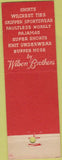Matchbook Cover - Wilson Brothers Men's clothes Perry IA