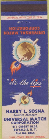 Matchbook Cover - Universal Match Corp Harry Sosna Buffalo NY