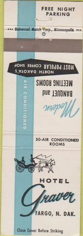 Matchbook Cover - Hotel Graver Fargo ND
