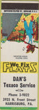 Matchbook Cover - Dan's Texaco oil gas Harrisburg PA