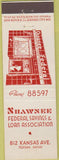 Matchbook Cover - Shawnee Savings Loan Topeka KS