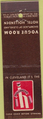 Matchbook Cover - Hollenden Hotel Cleveland OH