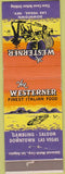 Matchbook Cover - The Westerner Las Vegas NV CREASE casion