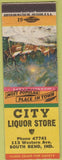 Matchbook Cover - City Liquor Store South Bend IN
