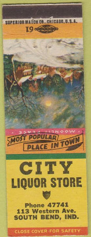 Matchbook Cover - City Liquor Store South Bend IN
