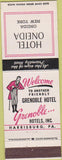 Matchbook Cover - Hotel Oneida NY