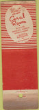 Matchbook Cover - Hotel Governor Clinton New York City LONG