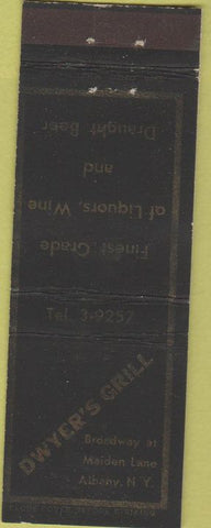 Matchbook Cover - Dwyer's Grill Albany NY