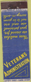 Matchbook Cover - Veterans Administration Jersey Match Safety First