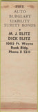 Matchbook Cover - Blitz Insurance Fort Wayne IN?