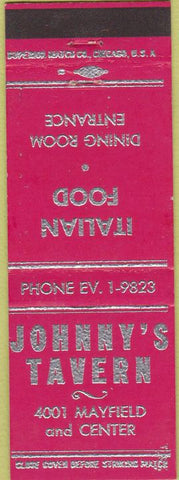 Matchbook Cover - Johnny's Tavern NO TOWN