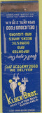Matchbook Cover - Kluck Bros Cleveland OH WEAR