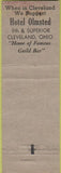 Matchbook Cover - Hotel Lorraine Toledo OH