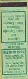 Matchbook Cover - Bassman Bros Market  Des Moines IA