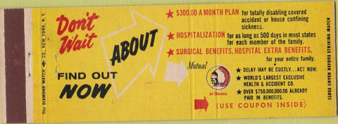 Matchbook Cover - Omaha Mutual Insurance