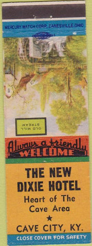 Matchbook Cover - New Dixie Hotel Cave City KY