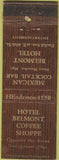 Matchbook Cover - Hotel Belmont Coffee Shop
