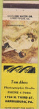 Matchbook Cover - Tom Akers Photo Studio Harrisburg PA