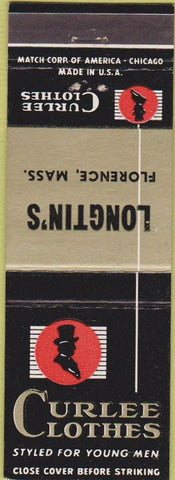 Matchbook Cover - Curlee Clothes Longtin's Florence MA