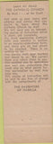 Matchbook Cover - Home Study Service ST Louis MO Catholic Church