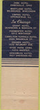 Matchbook Cover - Regent Hotel Cleveland OH Garfield Hotel