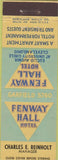 Matchbook Cover - Fenway Hall Hotel Cleveland OH