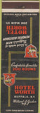 Matchbook Cover - Hotel Worth Buffalo NY