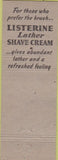 Matchbook Cover - Listerine Shaving Cream CBS Radio Abe Burrows