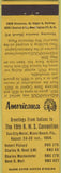 Matchbook Cover - Perkins Americana RMS 1959 Miami Beach Yellow