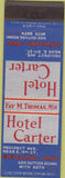Matchbook Cover - Hotel Carter Cleveland OH CREASE