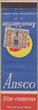 Matchbook Cover - Ansco Film Cameras WEAR STAMP on COVER Binghamton NY