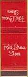 Matchbook Cover - Red Cross Shoes VS Orr Store Bath NY