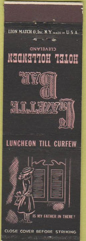 Matchbook Cover - Hotel Hollenden Cleveland OH Gazette Bar
