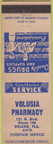 Matchbook Cover - Volusia Pharmacy Deland FL Fountain drug 1946