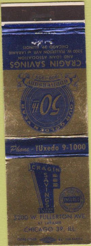 Matchbook Cover - Cragin Savings Loan Chicago IL 1959