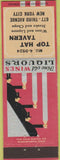 Matchbook Cover - Top Hat Tavern New York City Deco