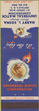 Matchbook Cover - Universal Match Corp Harry Sosna Buffalo NY