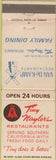 Matchbook Cover - Tiny Naylors Restaurants Chain WEAR