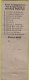 Matchbook Cover - Chico Lumber Co CA WORN