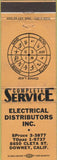 Matchbook Cover - Electrical Distributors Downey CA WEAR