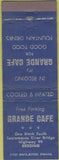 Matchbook Cover - Grande Cafe Redding CA WEAR