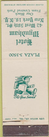 Matchbook Cover - Hotel Wyndham New York City Central Park white WEAR