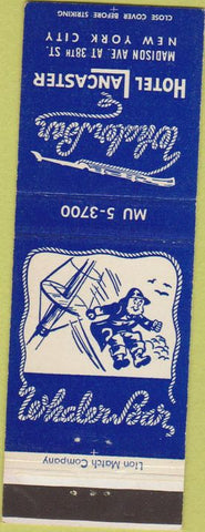 Matchbook Cover - Whaler Bar Hotel Lancaster New York City
