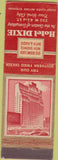 Matchbook Cover - Hotel Dixie New York City