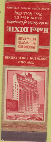 Matchbook Cover - Hotel Dixie New York City