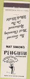Matchbook Cover - Penguin Restaurant New York City