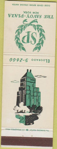 Matchbook Cover - Savoy Plaza Hotel New York City