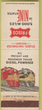 Matchbook Cover - Frisco Lines Railroad 5000 Miles 9 States