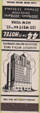 Matchbook Cover - 44th Street Hotel New York City